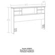 Pemberly Row Transitional Engineered Wood Full-Queen Bookcase Headboard in White