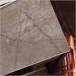 Pemberly Row Contemporary Engineered Wood L-Shape Desk in Deco Stone Gray