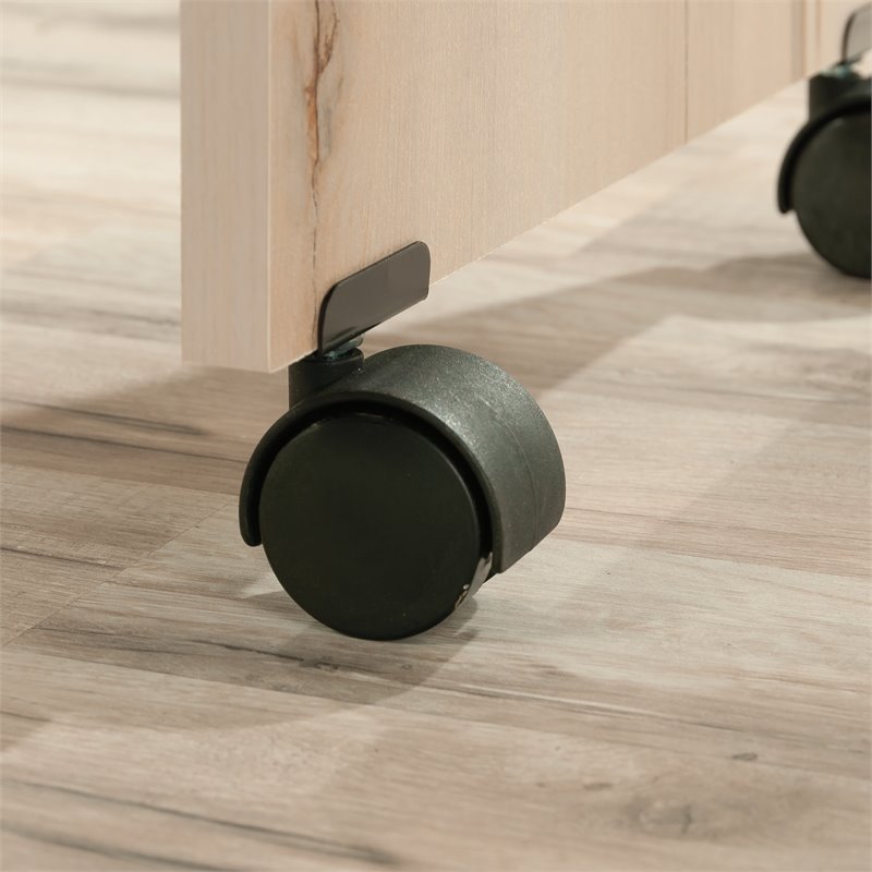 Pemberly Row Engineered Wood Multi-Purpose Storage Craft Armoire in Maple