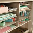 Pemberly Row Engineered Wood Multi-Purpose Storage Craft Armoire in Maple