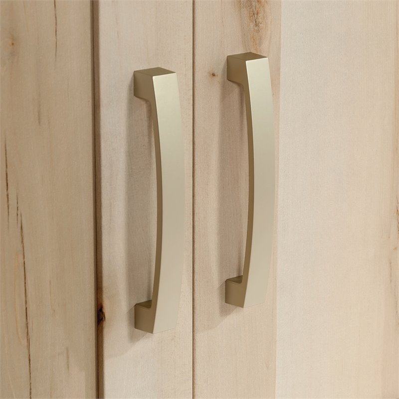 Pemberly Row Engineered Wood Multi-Purpose Storage Craft Armoire in Maple