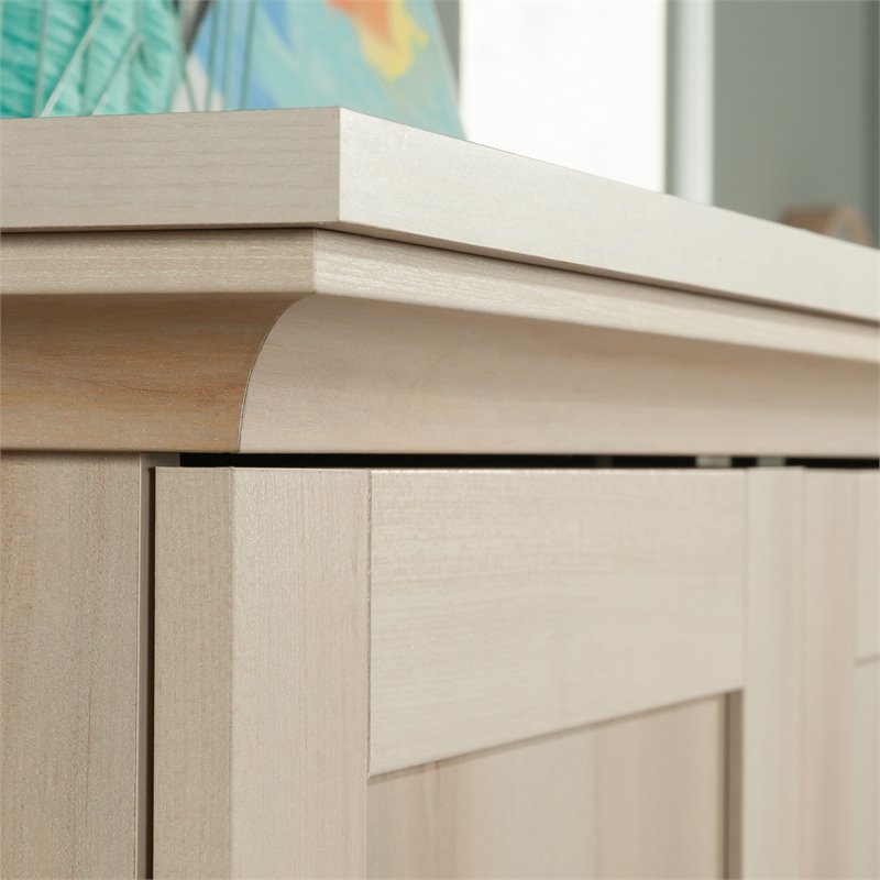 Pemberly Row Engineered Wood Multi-Purpose Storage Craft Armoire in Maple