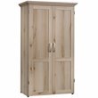 Pemberly Row Engineered Wood Multi-Purpose Storage Craft Armoire in Maple