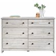 Pemberly Row 6 Drawers Transitional Engineered Wood Dresser in White