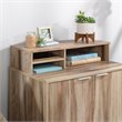 Pemberly Row Engineered Wood Storage Drawer in Kiln Acacia Brown