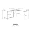 Pemberly Row Engineered Wood L-Shape Desk in Kiln Acacia Brown