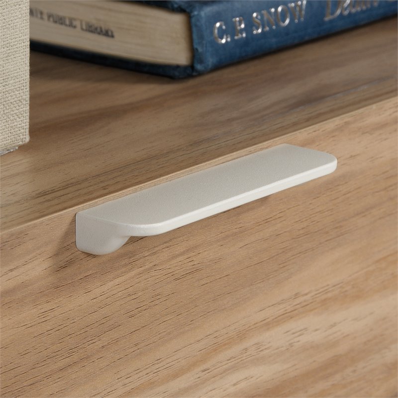 Pemberly Row Engineered Wood L-Shape Desk in Kiln Acacia Brown