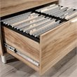 Pemberly Row Engineered Wood L-Shape Desk in Kiln Acacia Brown