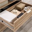 Pemberly Row Engineered Wood L-Shape Desk in Kiln Acacia Brown