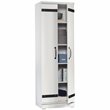 Pemberly Row 2-Barn Door Engineered Wood Narrow Storage Cabinet in White