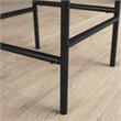 Pemberly Row Mid-Century Faux Leather Back Counter Stool in Black