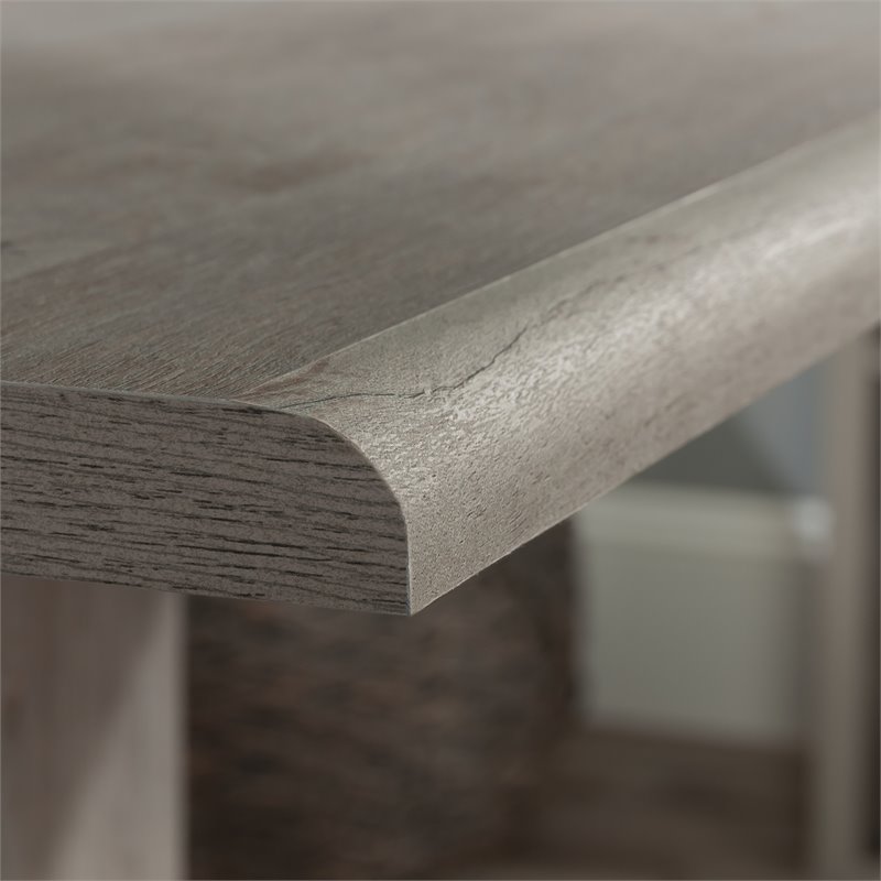 Pemberly Row Contemporary Engineered Wood Storage Craft Armoire in Oak