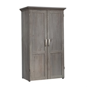 pemberly row mid-century wooden multi-purpose storage craft armoire