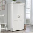 Pemberley Row Engineered Wood Glacier White Armoire Rectangular Adjustable Shelves 61.58