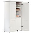 Pemberley Row Engineered Wood Glacier White Armoire Rectangular Adjustable Shelves 61.58