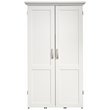 Pemberley Row Engineered Wood Glacier White Armoire Rectangular Adjustable Shelves 61.58
