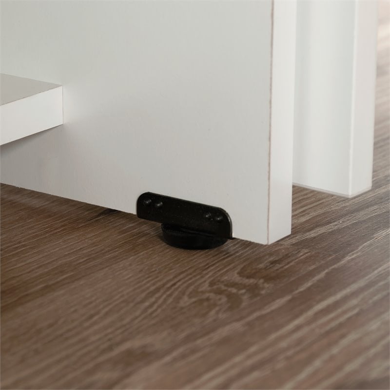 Pemberly Row Modern Engineered Wood Multi-Purpose Storage Craft Armoire in White