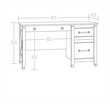 Pemberly Row Traditional Engineered Wood Desk in Rustic Cedar Brown