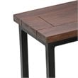 Pemberly Row Contemporary Wood End Table in Dark Cognac Brown