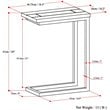 Pemberly Row Contemporary Wood End Table in Dark Cognac Brown