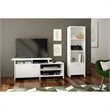 Pemberly Row Transitional 4 Shelf Wood Bookcase in Pure White