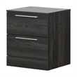 Pemberly Row Contemporary Essential 2-Drawer Nightstand in Gray Oak