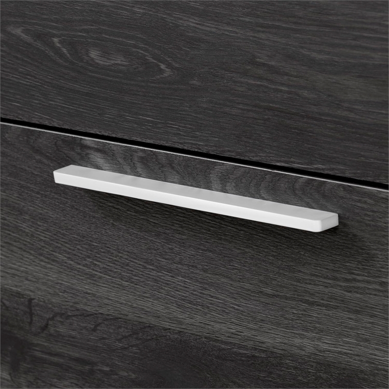 Pemberly Row Contemporary Essential 2-Drawer Nightstand in Gray Oak