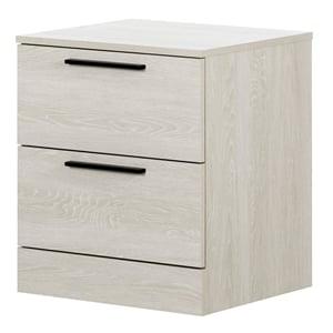 Pemberly Row Contemporary Wood 2-Drawer Nightstand in Winter Oak