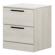 Pemberly Row Contemporary Wood 2-Drawer Nightstand in Winter Oak