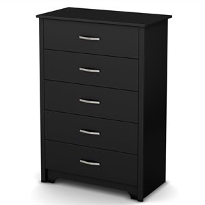 pemberly row modern wood five drawer chest