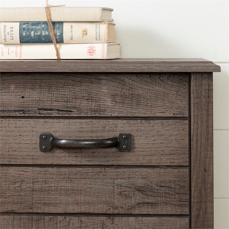 Pemberly Row Contemporary Wood Twin XL Bookcase Headboard in Oak