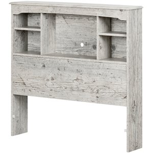 pemberly row wood twin bookcase headboard in seaside pine oak