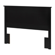 Pemberly Row Traditional Wood Full/Queen Panel Headboard in Black