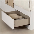 Pemberly Row Modern Wood Full Bookcase Storage Bed in Pure White