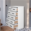 Pemberley Row Engineered Wood White Chest Contemporary 5-Drawer Lock 44