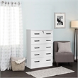 Pemberley Row Engineered Wood White Chest Contemporary 5-Drawer Lock 44