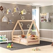 Pemberly Row Modern Solid Wood Toddler Bed in Natural Oak