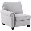 Pemberly Row Transitional Fabric U-Shaped Sectional Sofa in Light Gray