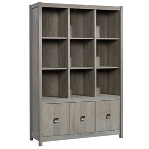pemberly row engineered wood 9-cubby bookcase in mystic oak