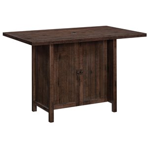 pemberly row contemporary wood home office conference table in coffee oak