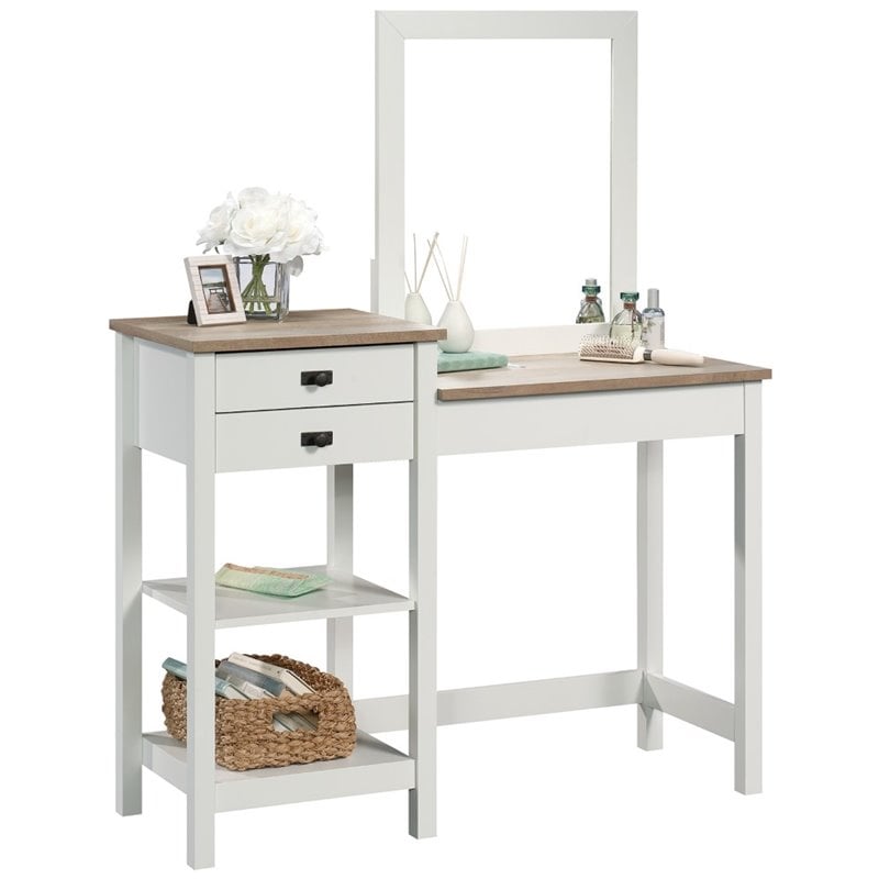 Pemberly Row Coastal Engineered Wood Bedroom Vanity in White
