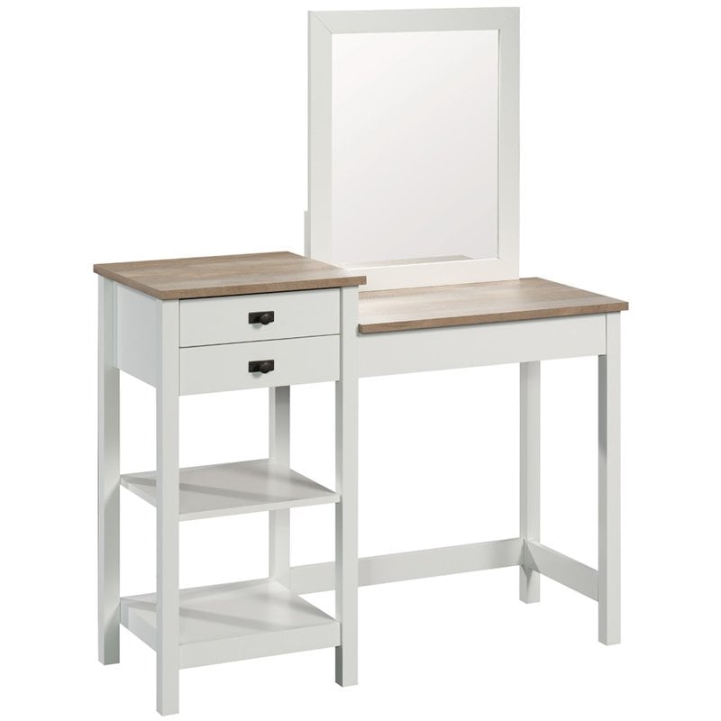 Pemberly Row Coastal Engineered Wood Bedroom Vanity in White