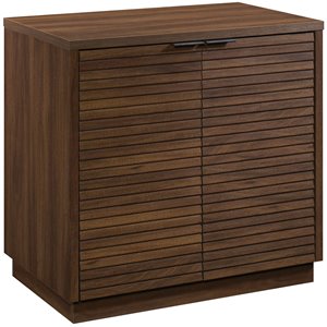 pemberly row 2 door wooden utility stand storage cabinet in spiced mahogany