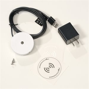 Pemberly Row Hidden Wireless Qi Compatible Charger in Black and White