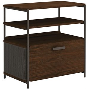 pemberly row contemporary 1 drawer lateral file in umber wood