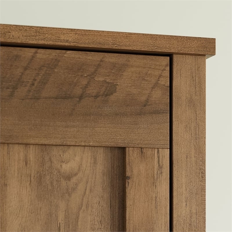 Pemberly Row 2-Door Engineered Wood Storage Cabinet in Rural Pine/Brown