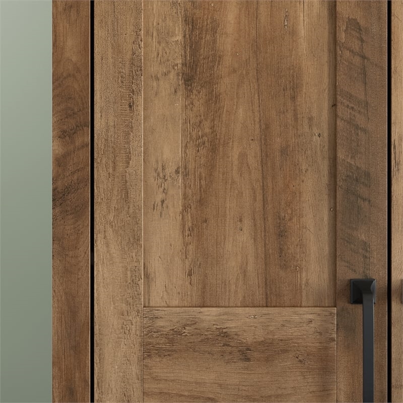 Pemberly Row 2-Door Engineered Wood Storage Cabinet in Rural Pine/Brown