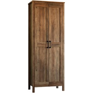 pemberly row 2 door wooden storage cabinet in rural pine