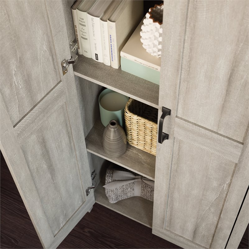 Pemberly Row 2-Door Storage Cabinet in Engineered Wood-Spring Maple
