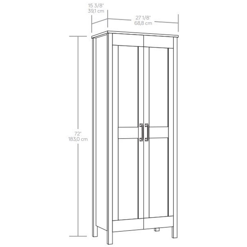 Pemberly Row 2-Door Storage Cabinet in Engineered Wood-Spring Maple